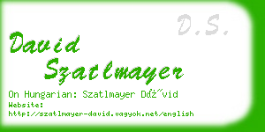 david szatlmayer business card